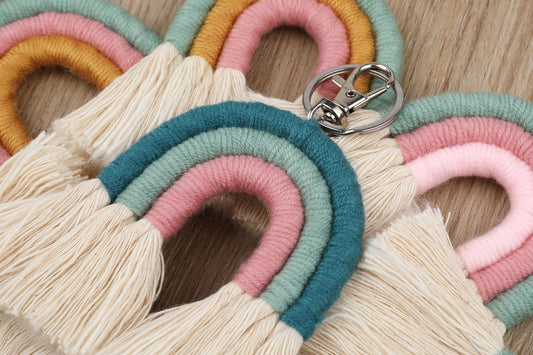 Keychain rainbow boho