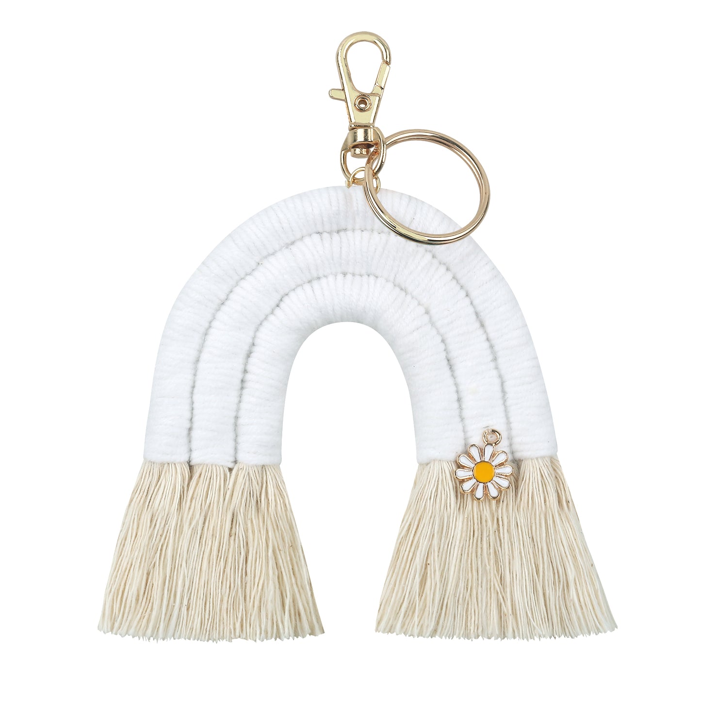 Keychain Rainbow Boho Flower
