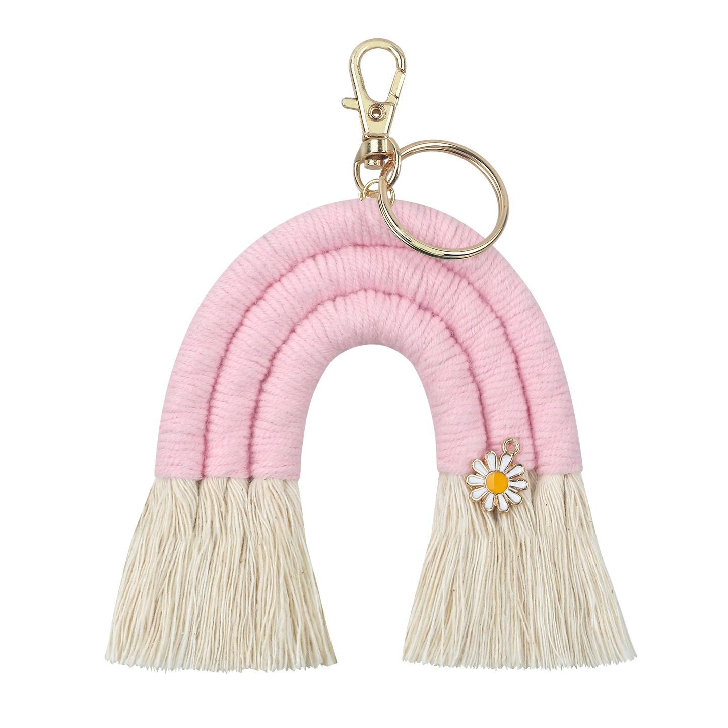Keychain Rainbow Boho Flower