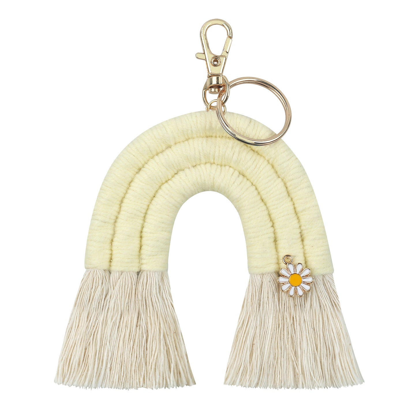 Keychain Rainbow Boho Flower