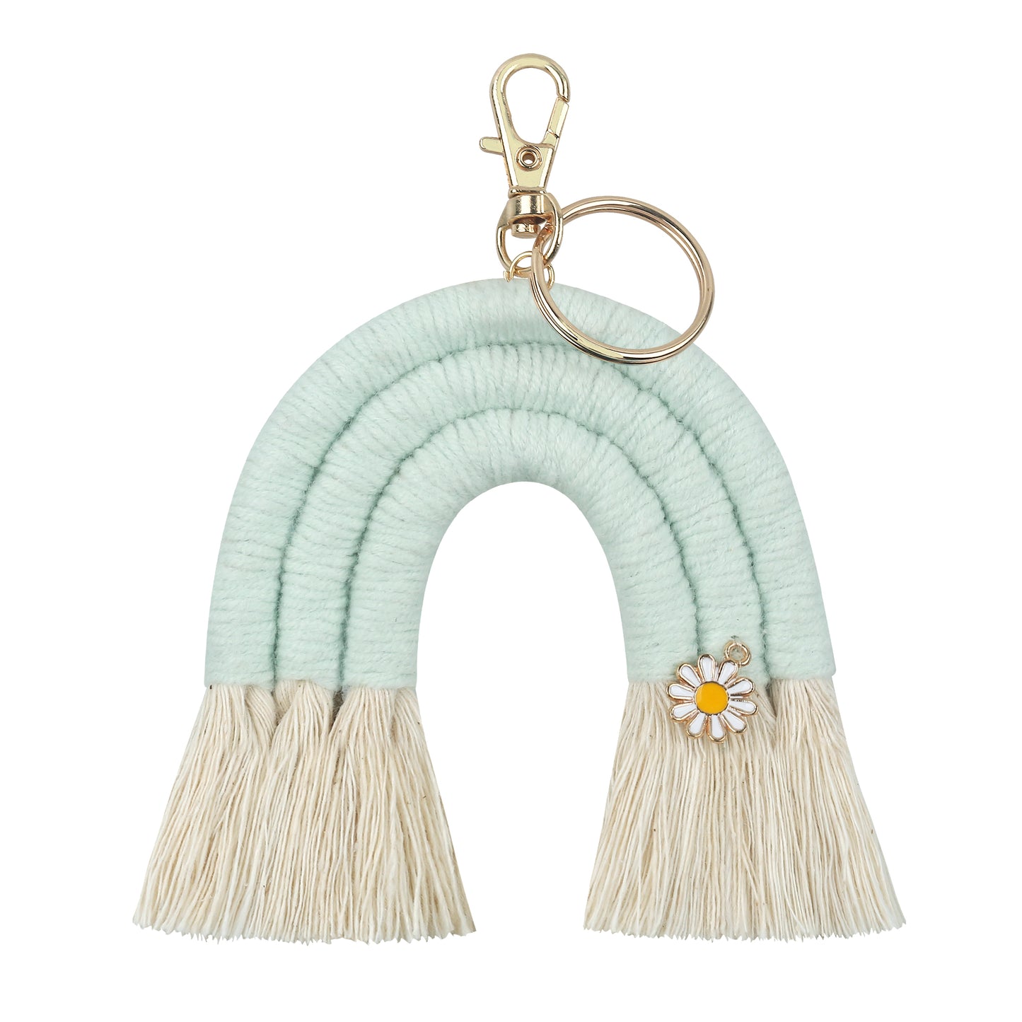 Keychain Rainbow Boho Flower