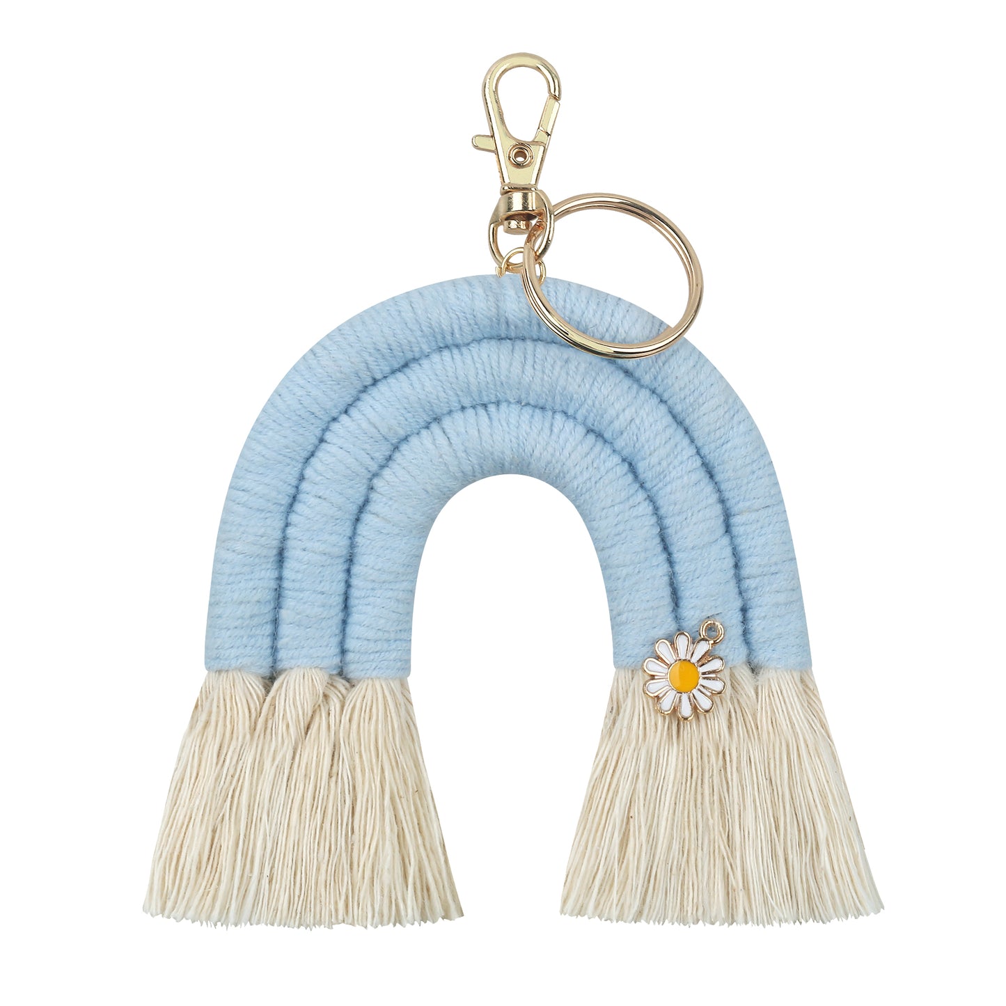 Keychain Rainbow Boho Flower
