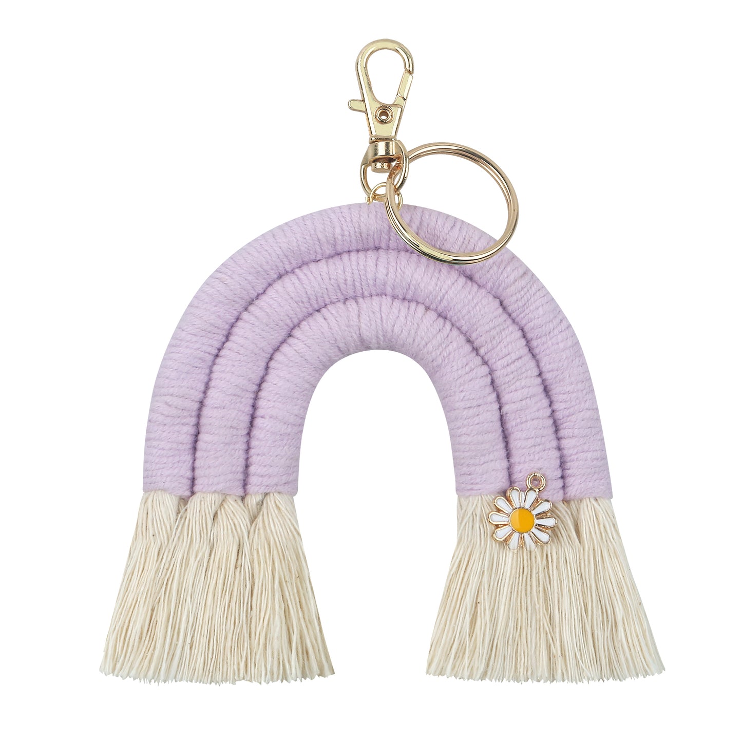 Keychain Rainbow Boho Flower