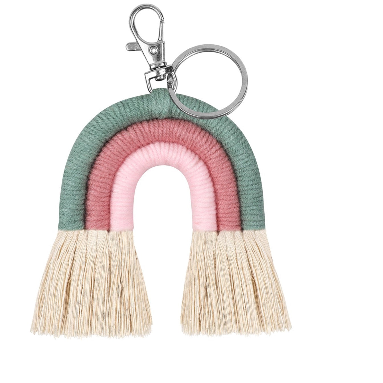 Schlüsselanhänger Regenbogen Boho