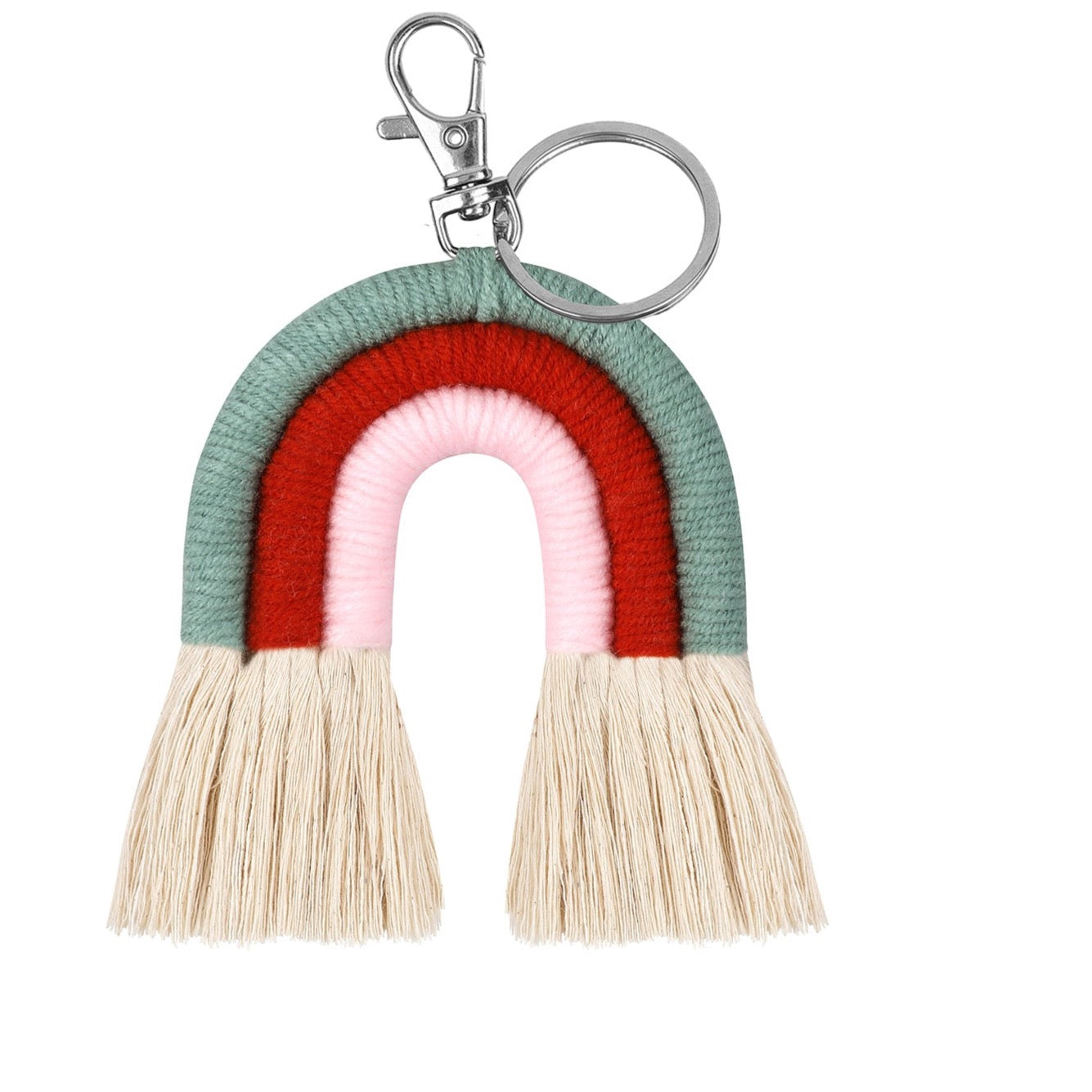 Schlüsselanhänger Regenbogen Boho