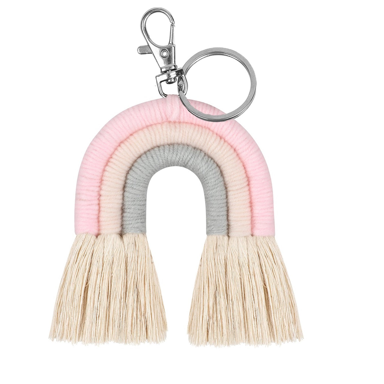 Schlüsselanhänger Regenbogen Boho