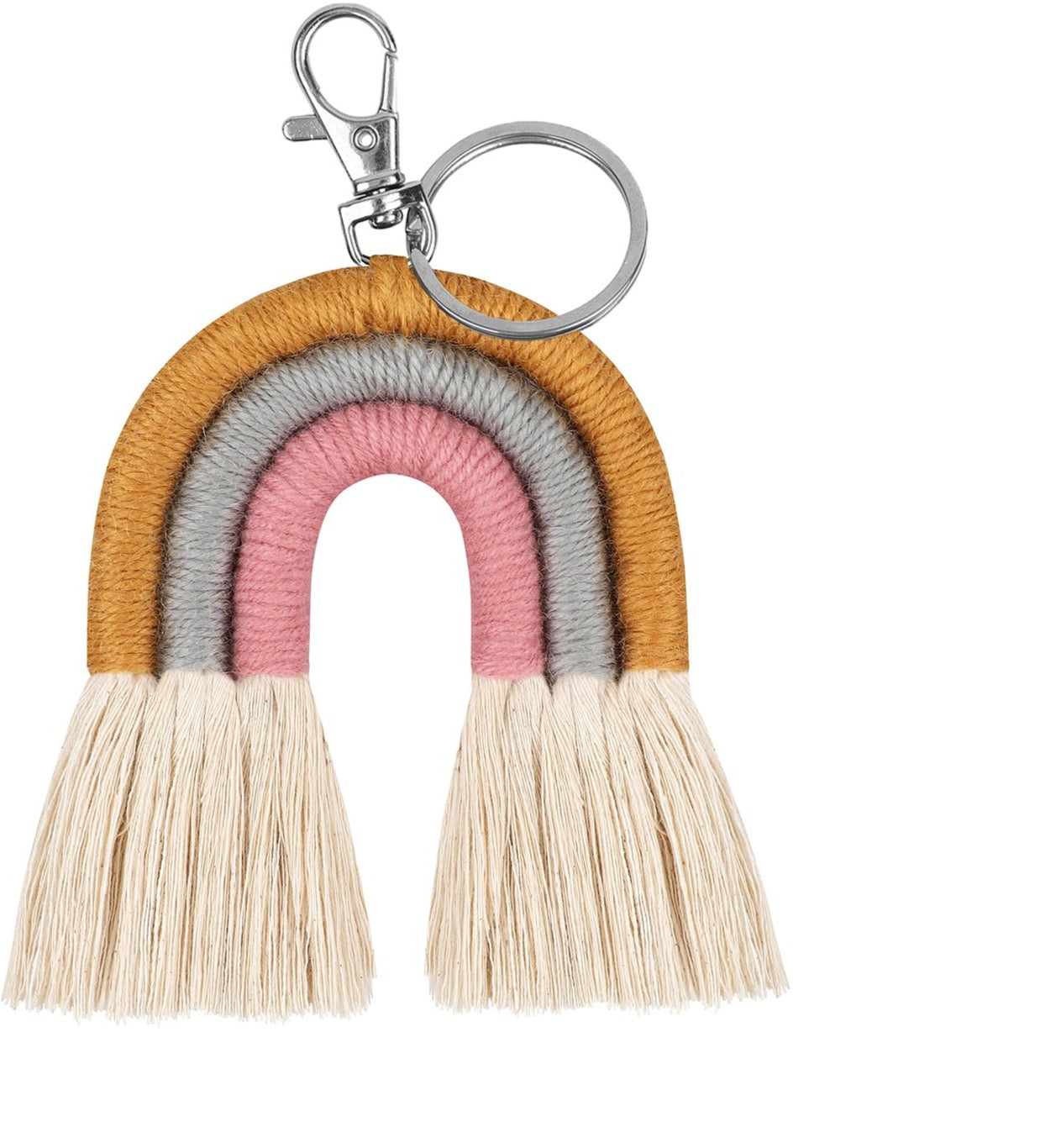 Schlüsselanhänger Regenbogen Boho