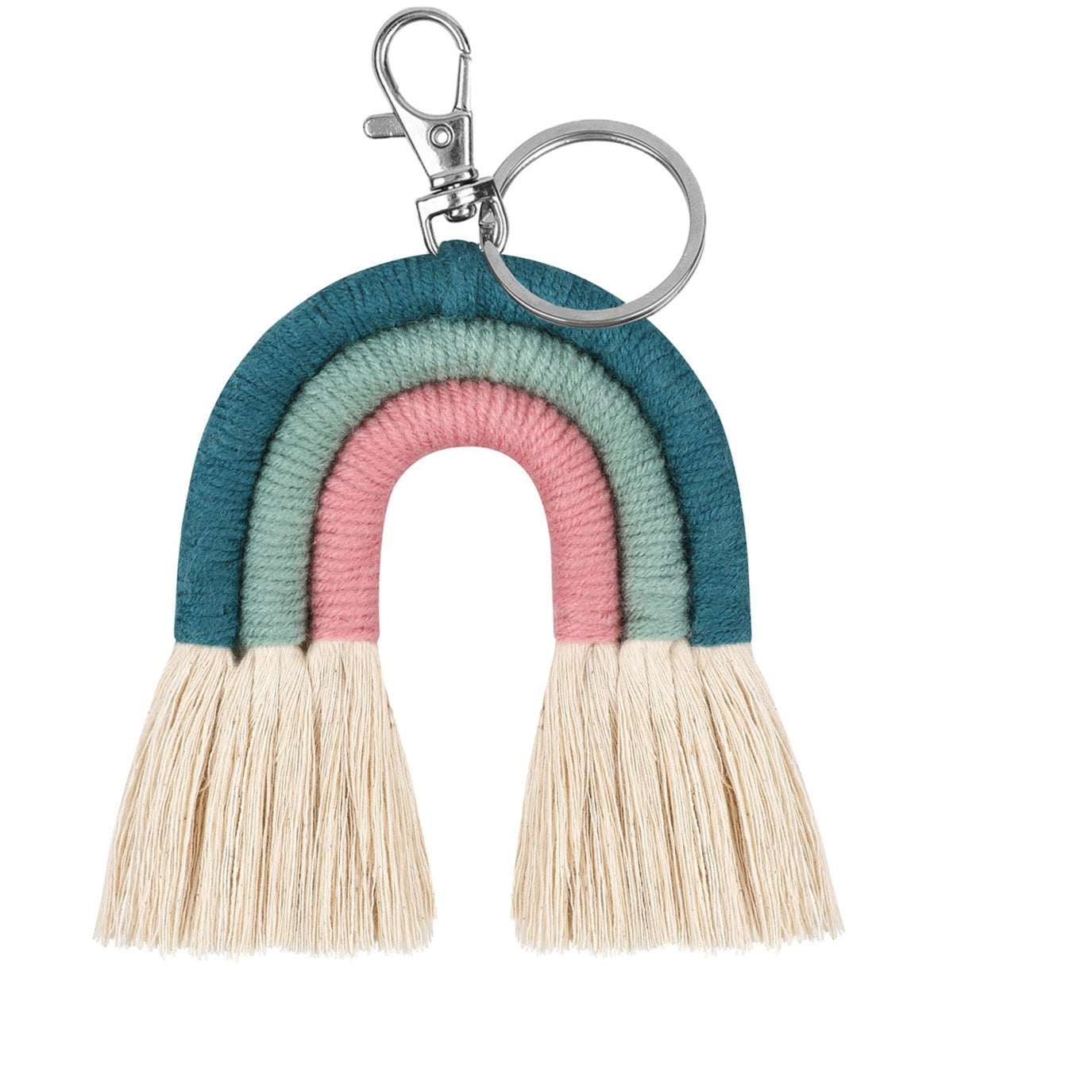 Schlüsselanhänger Regenbogen Boho