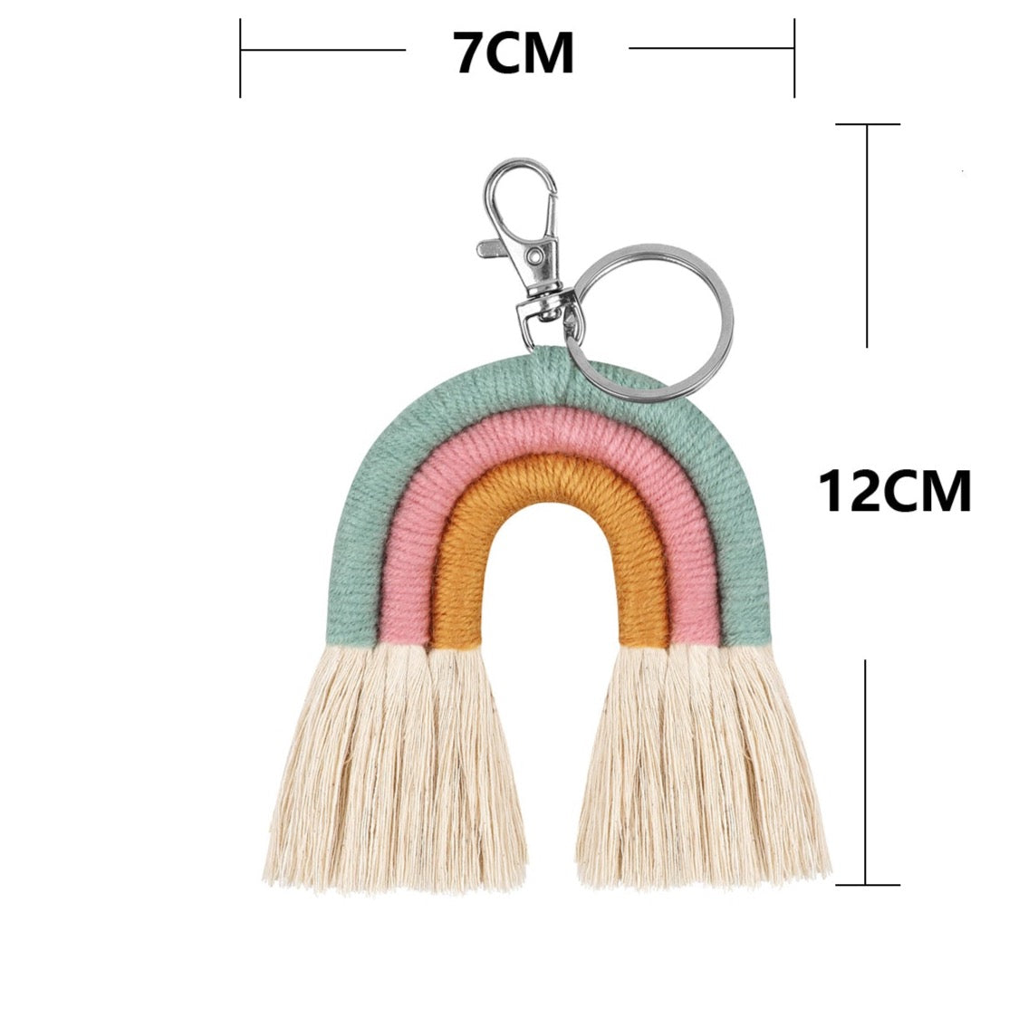 Schlüsselanhänger Regenbogen Boho