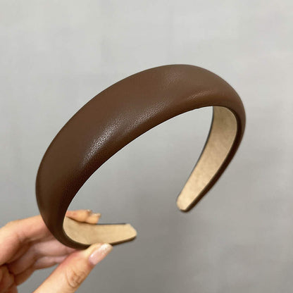 Headband in imitation leather look